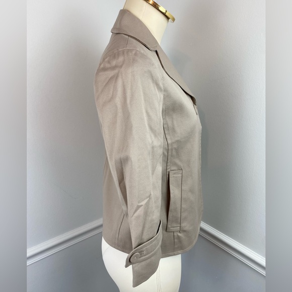 TALBOTS Petites Beige Jacket/Blazer | Size 2P - Picture 6 of 11